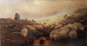 Tableau Apparition au berger_Après restauration