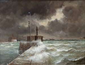 Tableau La jetée du Havre_Après restauration