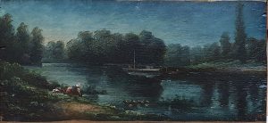 Tableau La lavandière_Après la restauration