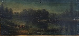 Tableau La lavandière_Avant restauration