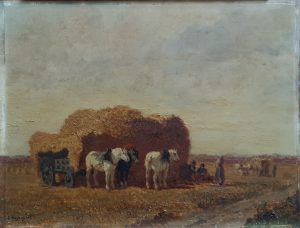 Tableau Moissons-Veyrassat_Avant restauration