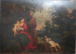 Tableau Sainte-Famille_Avant restauration