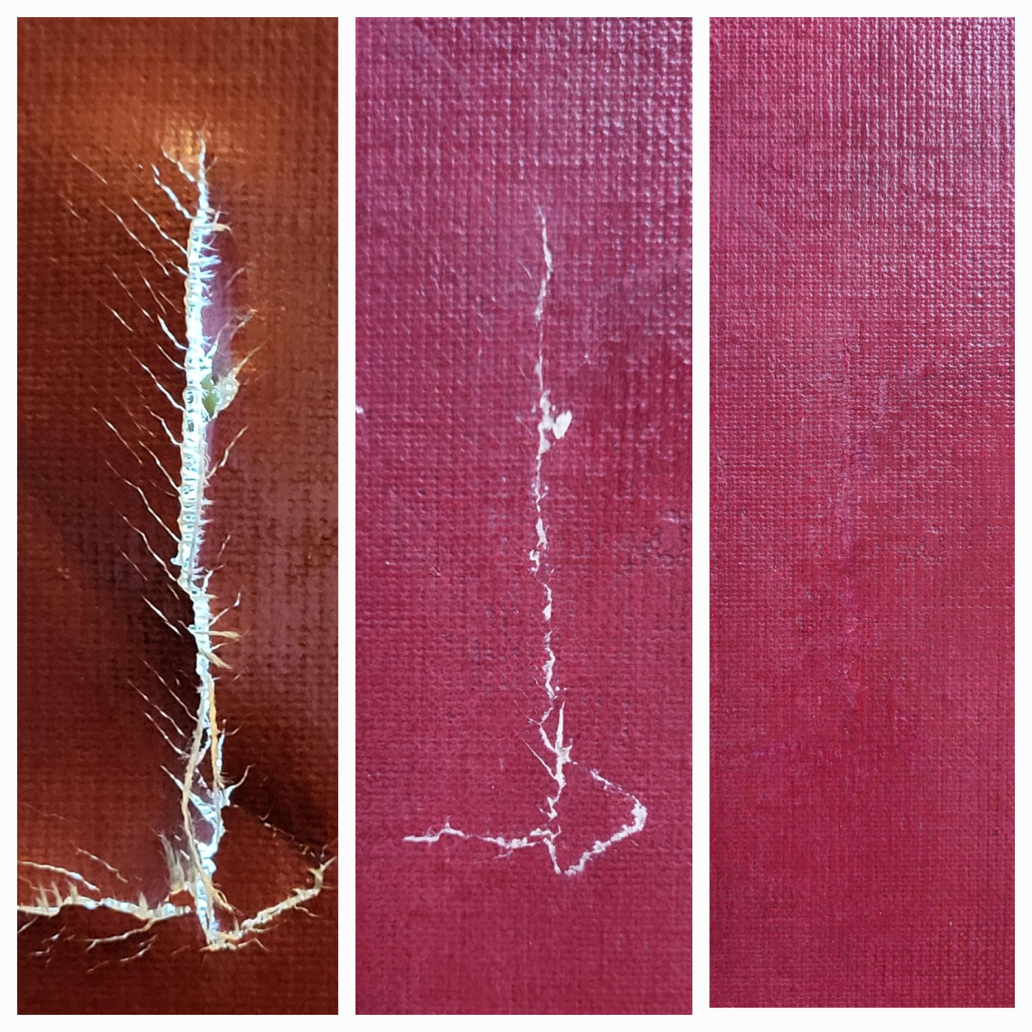 Restauration de tableaux_reprise de déchirure